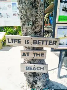 life is better at the beach sign