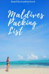 Pinterest Graphic for Maldives Packing List