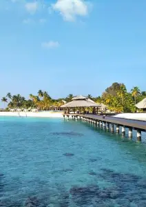 Photo of the picturesque arrival jetty at Kihaa