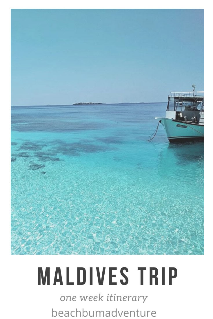 Pinterest Graphic for Maldives One Week Holiday