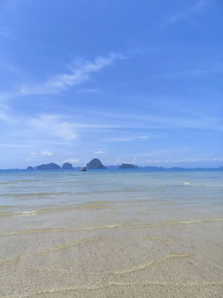 beautiful beach in Krabi Thailand.